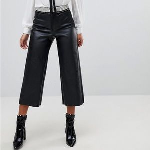 RiverIsland PearlEmbellished Faux Leather Culottes